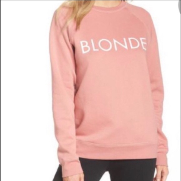 blonde sweatshirt